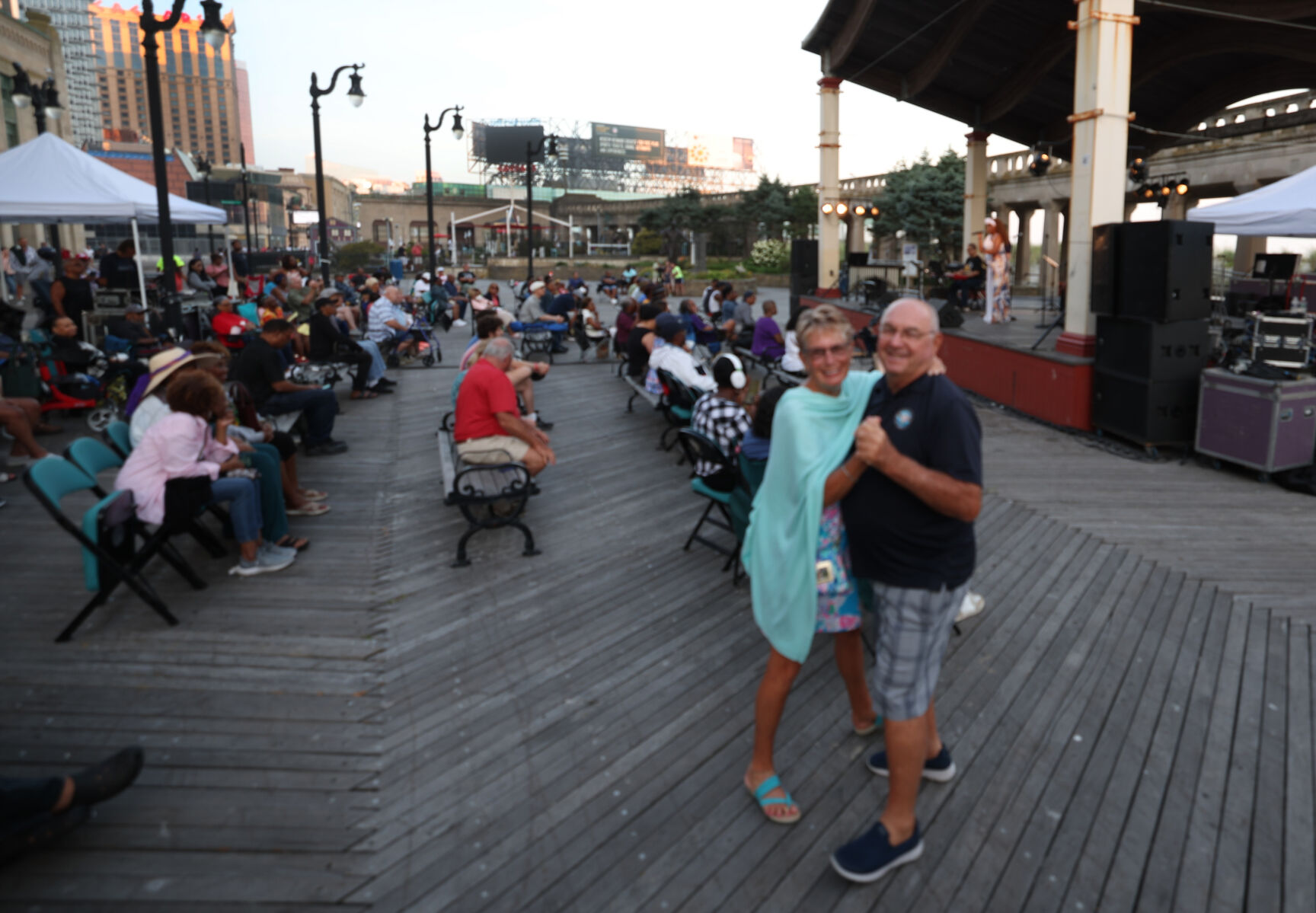 Concert at "Chicken Bone Beach" at Kennedy Plaza